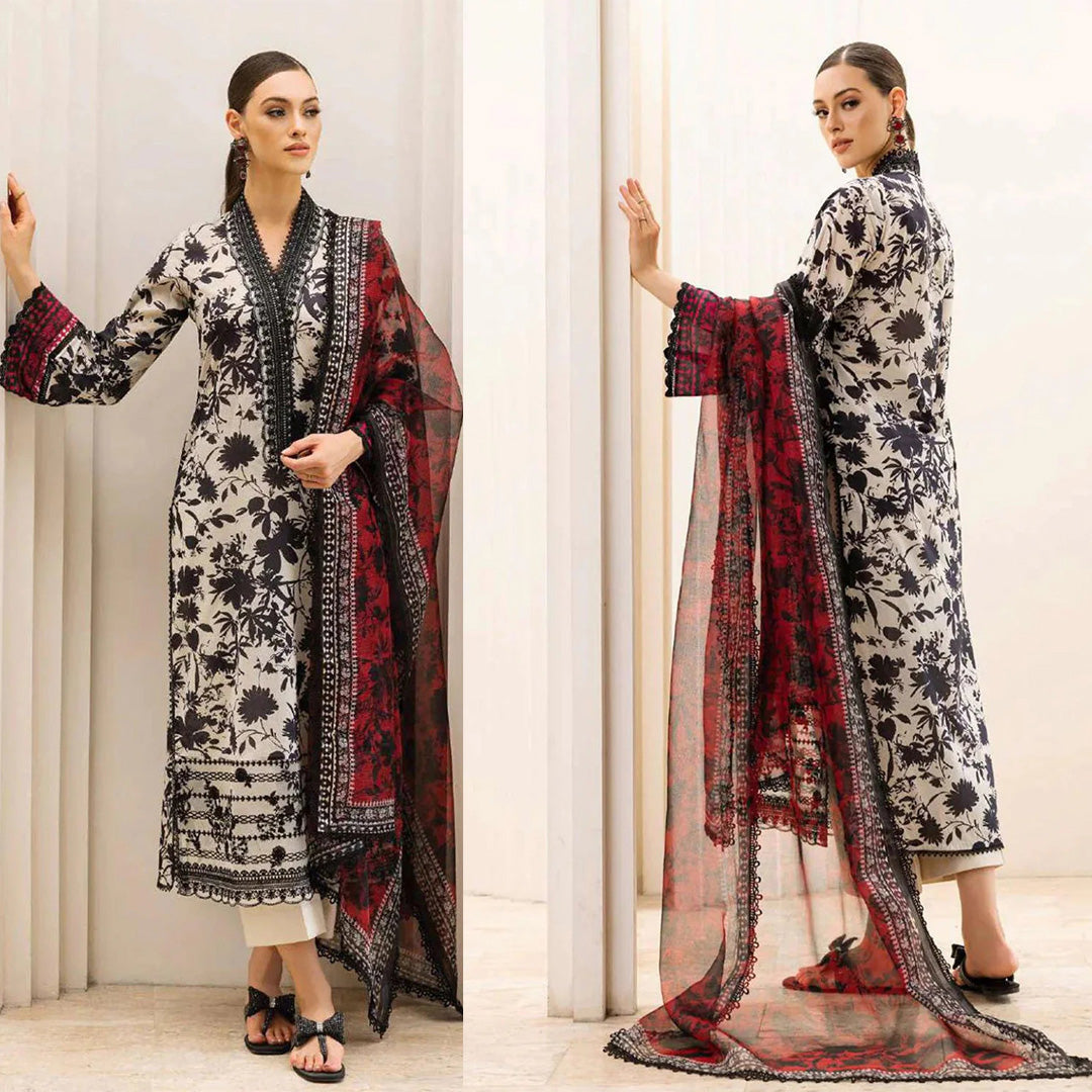 ZAINAB CHOTTANI 3PC KARANDI PRINTED SHIRT WITH KARANDI PRINTED DUAPTTA-816