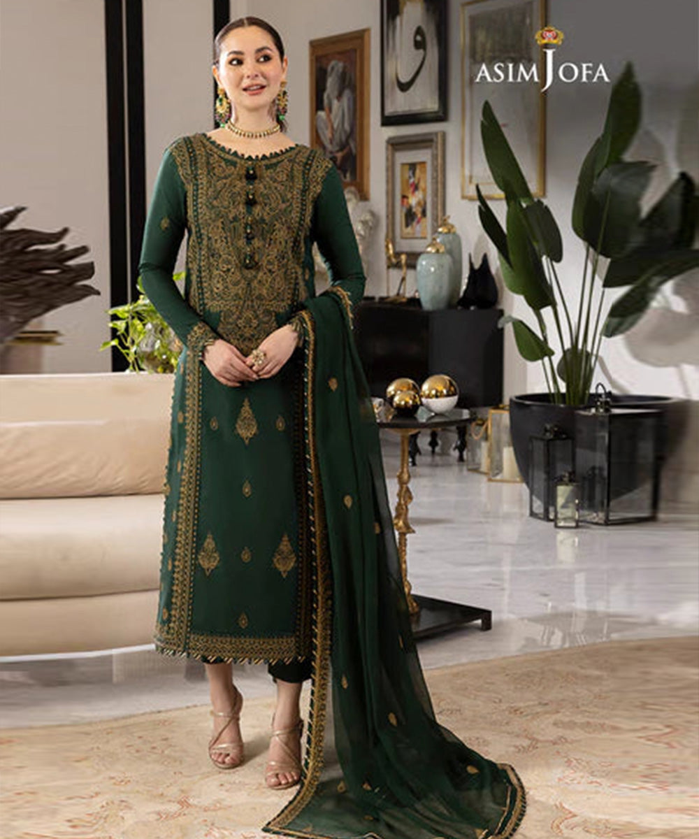 Asim Jofa Dhanak 3PC Embroidered With Chiffon Embroidered Dupatta-658