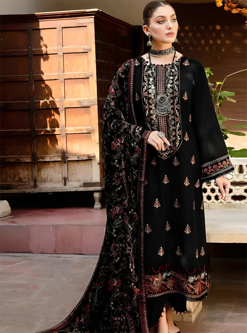 Bareeze Dhanak 3PC Embroidered With Full Embroidered Shawl-1296