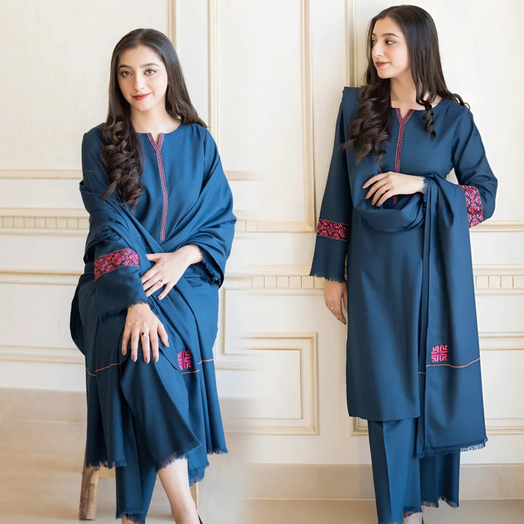 Aisling Dhanak 3PC Embroidered With Dhanak Embroidered Dupatta-615