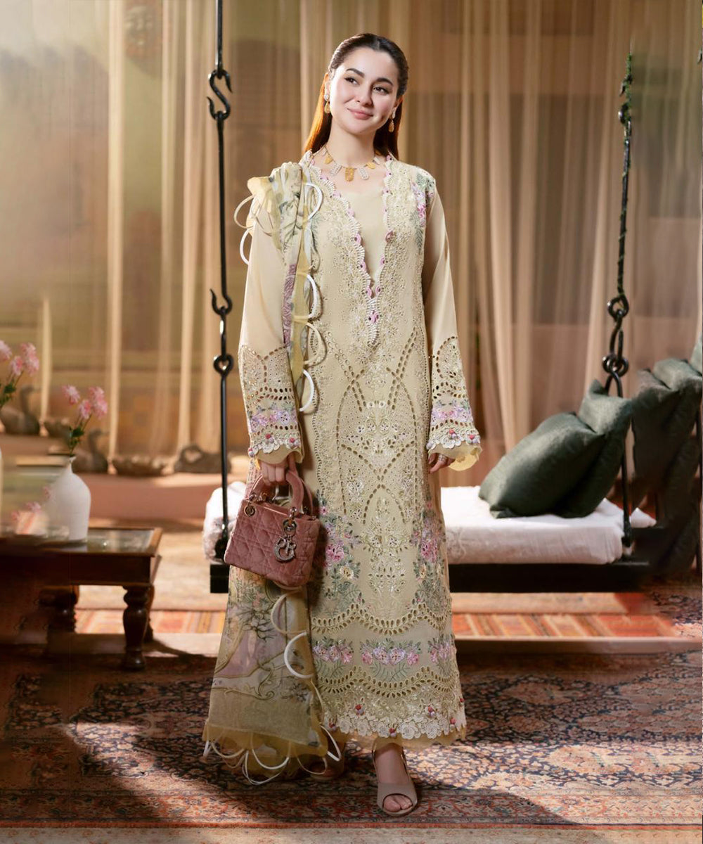 Lawn-3PC Embroidered Shirt with Digital Printed Jacquard Dupatta-1426