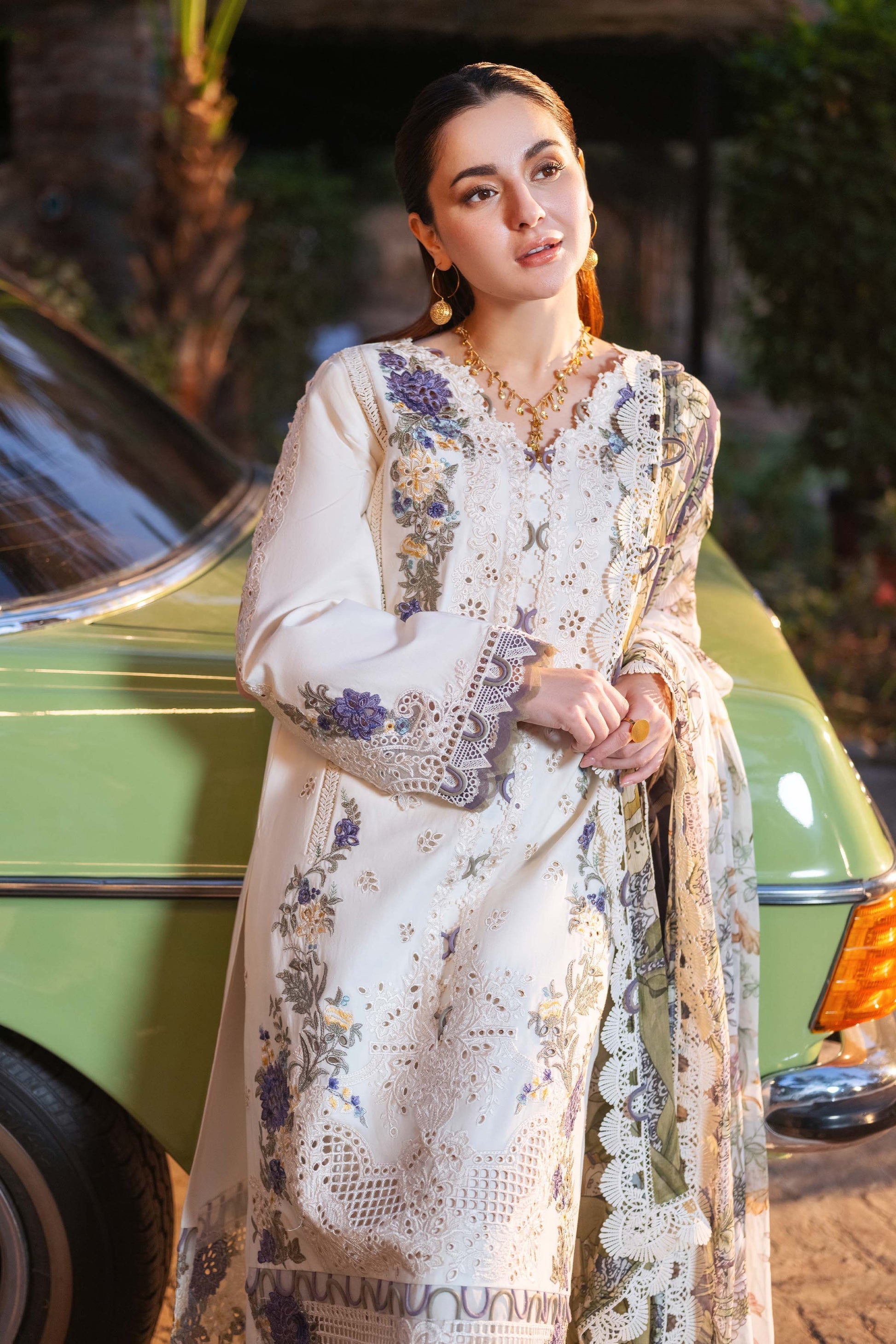 Dhanak-3PC Embroidered Shirt with Digital Printed Wool Shawl-3327