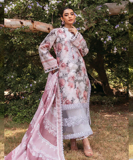 3PC Lawn Printed Shirt With Digital Printed Dupatta-1623