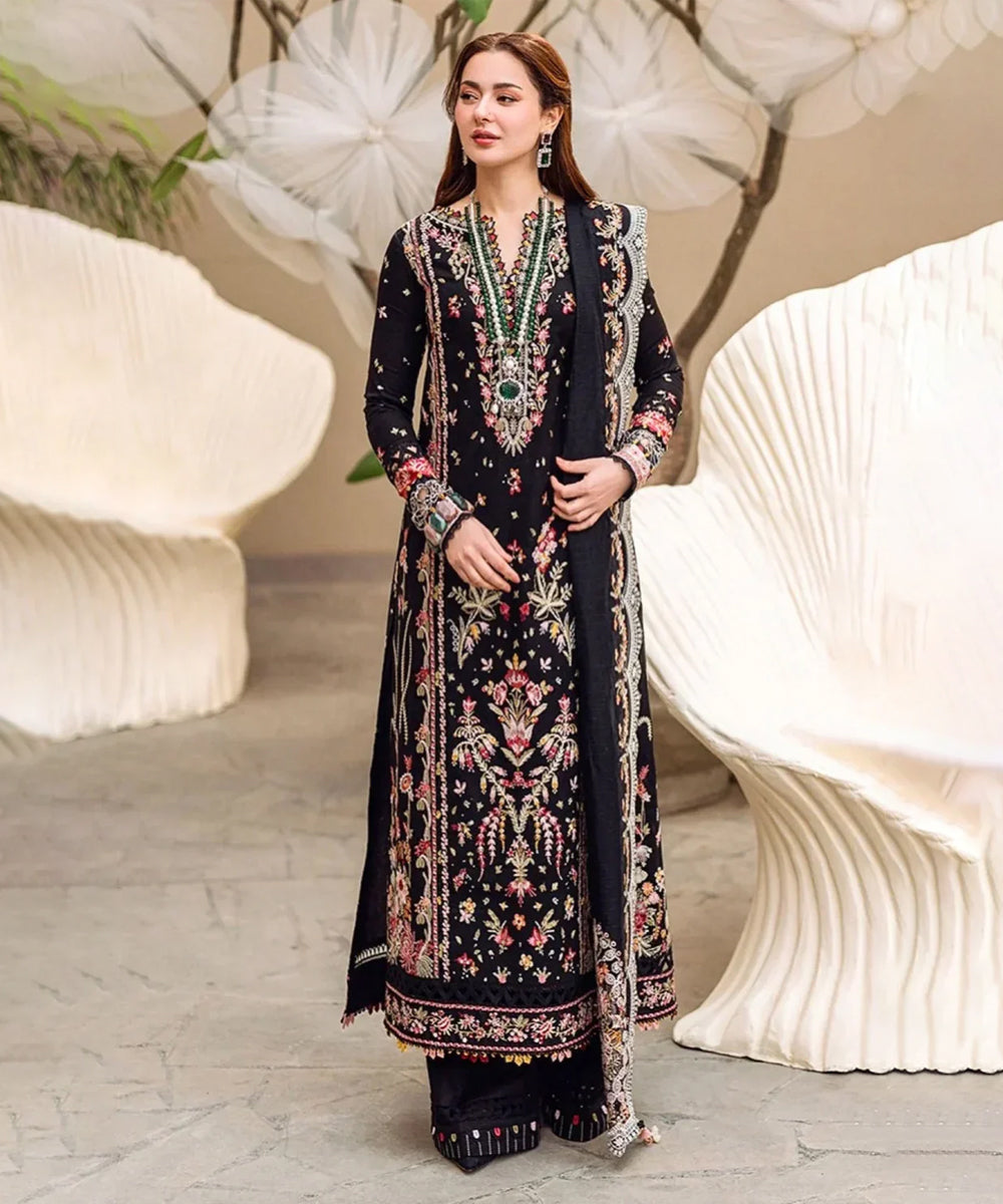 Lawn-3PC Embroidered Shirt with Organza Embroidered Dupatta-1253