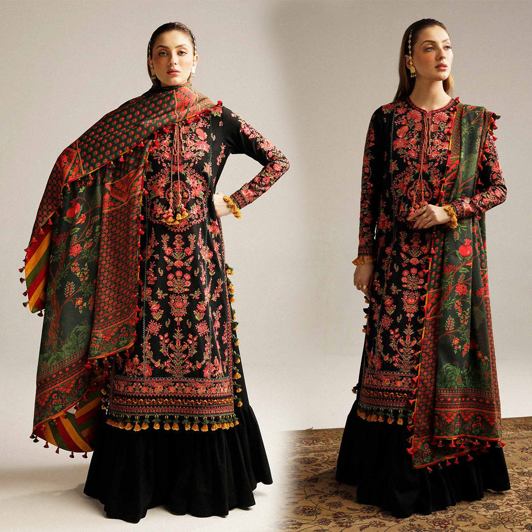Hussain Rehar Dhanak 3PC Embroidered With Digital Printed Dupatta-173