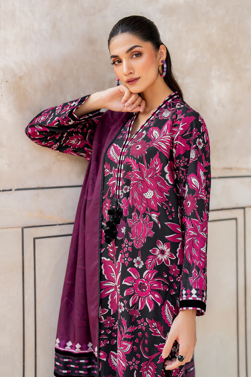 BAROQUE 3PC KARANDI PRINTED SHIRT WITH KARANDI PRINTED DUAPTTA-817