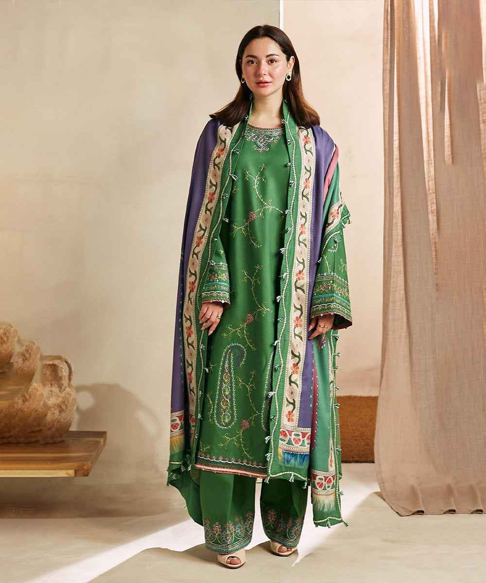 ZARA SHAHJAHAN Lawn-3PC Embroidered with Digital Printed Dupatta-1141