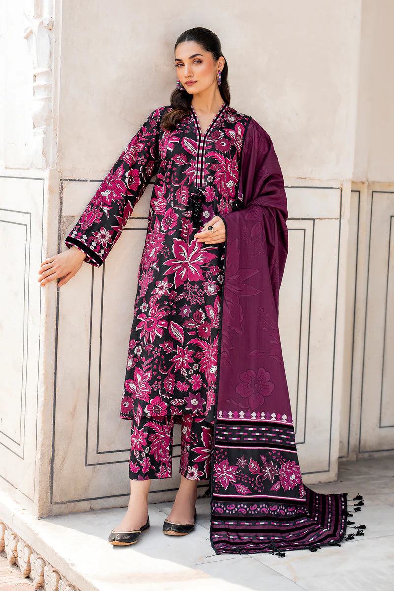 BAROQUE 3PC KARANDI PRINTED SHIRT WITH KARANDI PRINTED DUAPTTA-817