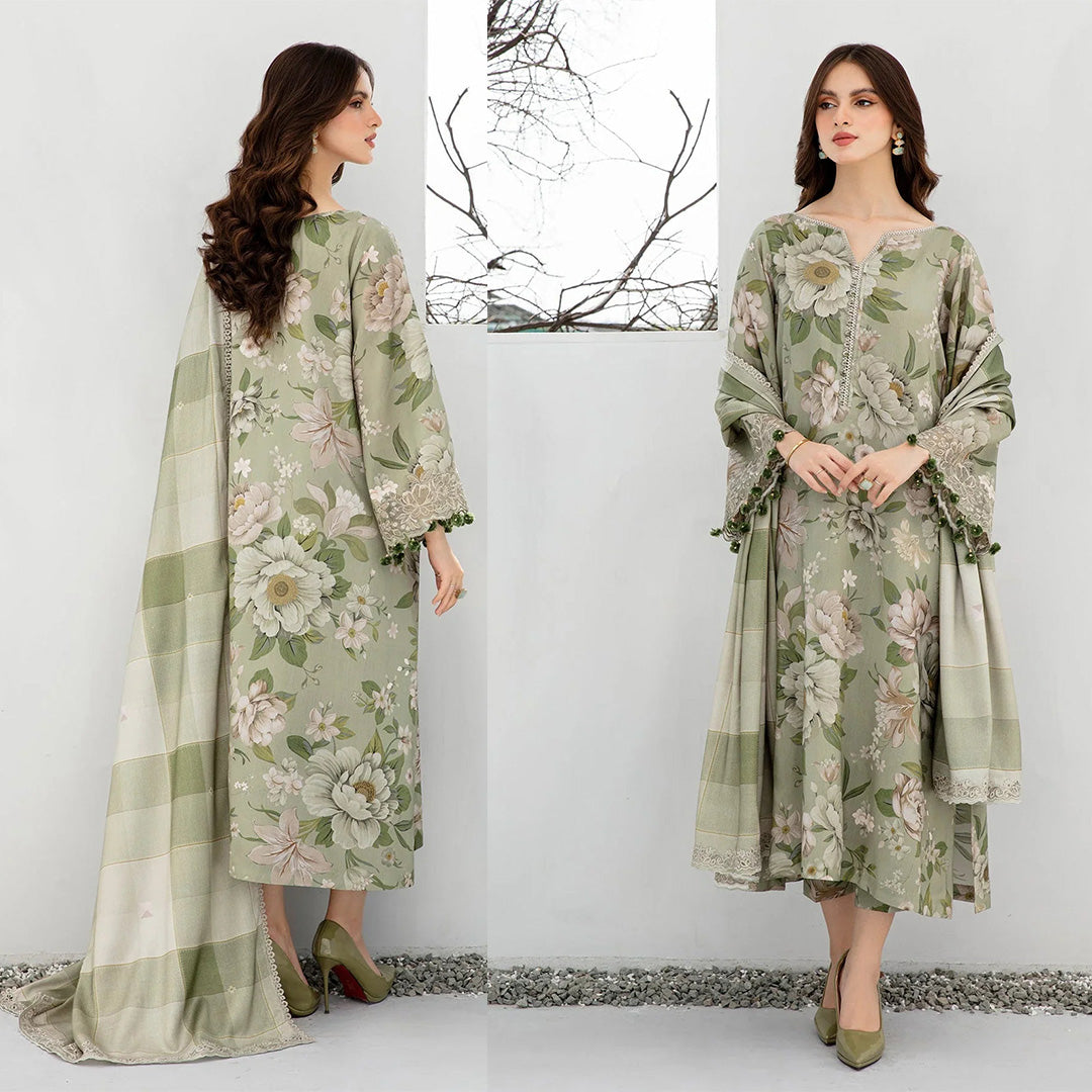 BAROQUE 3PC KARANDI PRINTED SHIRT WITH KARANDI PRINTED DUAPTTA AND TROUSER-801