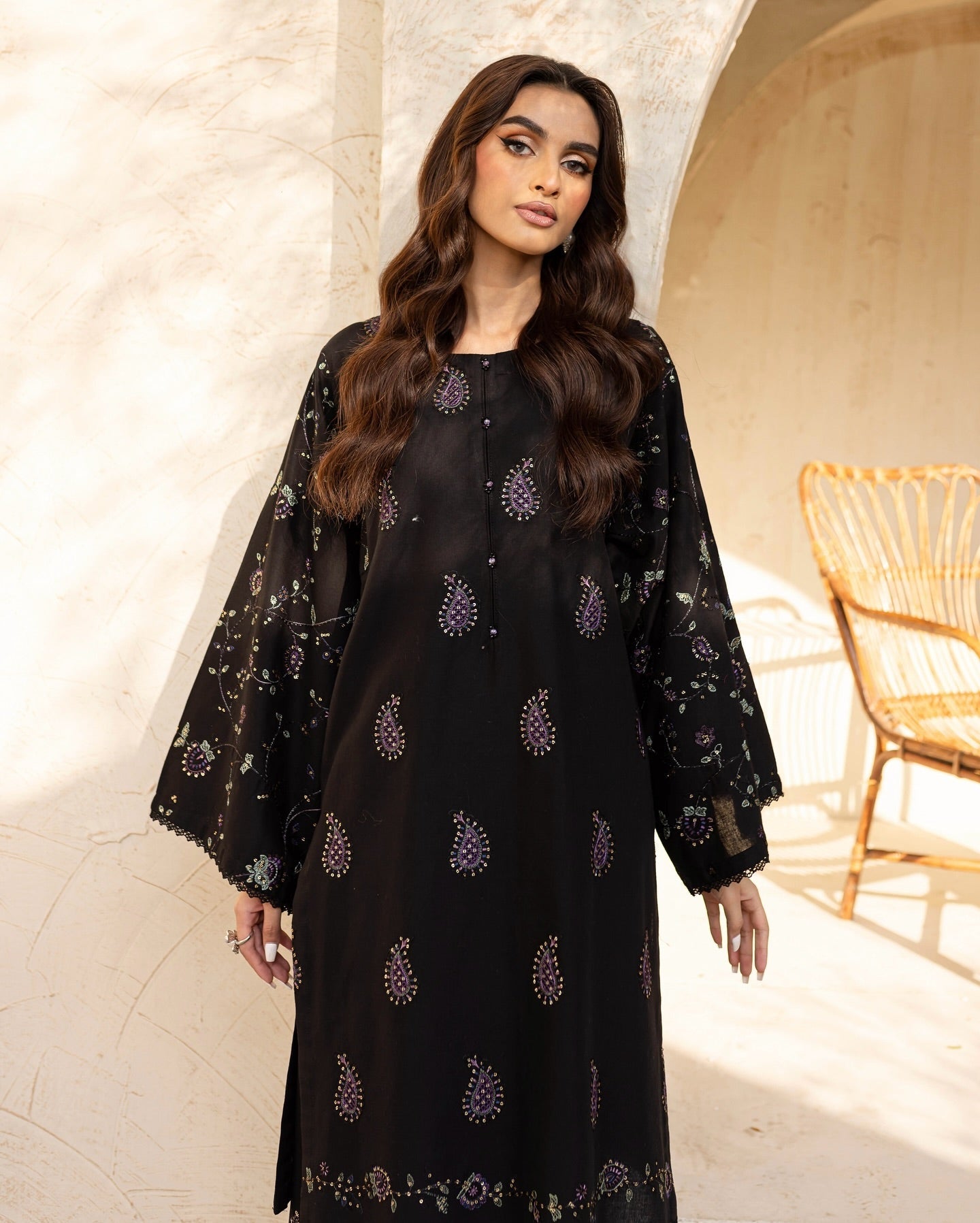 Dhanak - 2PC Embroidered -6002