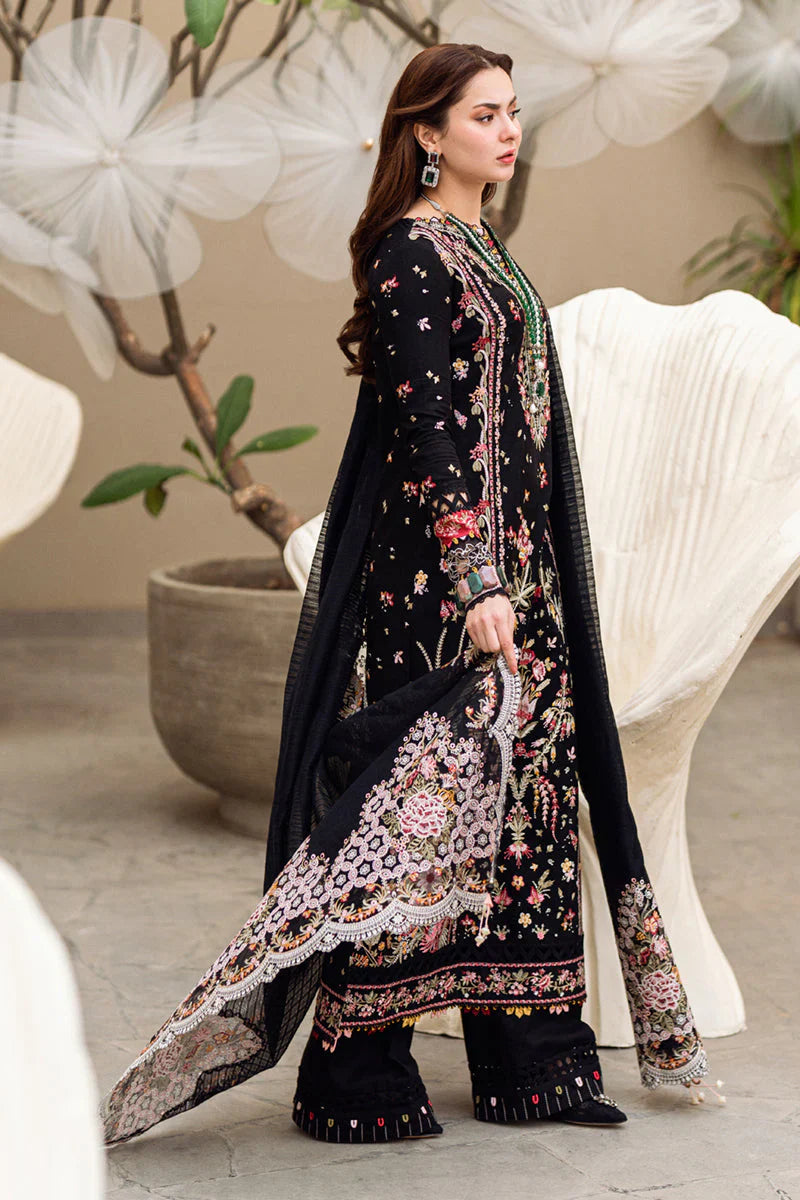 Lawn-3PC Embroidered Shirt with Organza Embroidered Dupatta-1253