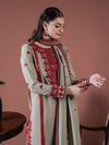 Lawn 3PC Embroidered Shirt with Organza Embroidered Dupatta-1211