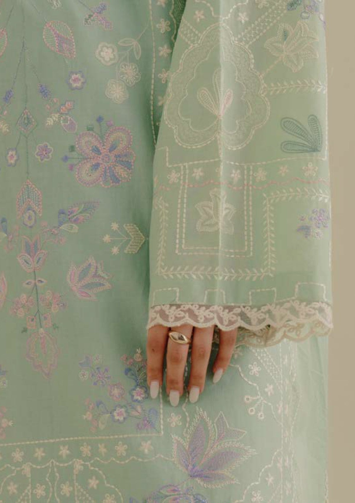 Lawn-3PC Embroidered Shirt with Digital Printed Jacquard Dupatta-1388