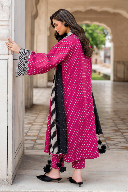 BAROQUE 3PC KARANDI PRINTED SHIRT WITH KARANDI PRINTED DUAPTTA AND TROUSER-829