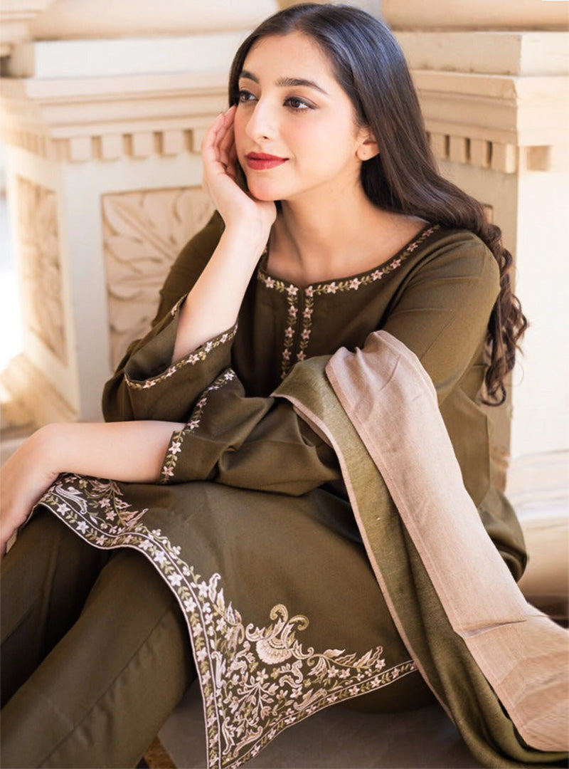 Dhanak 3PC Embroidered-611