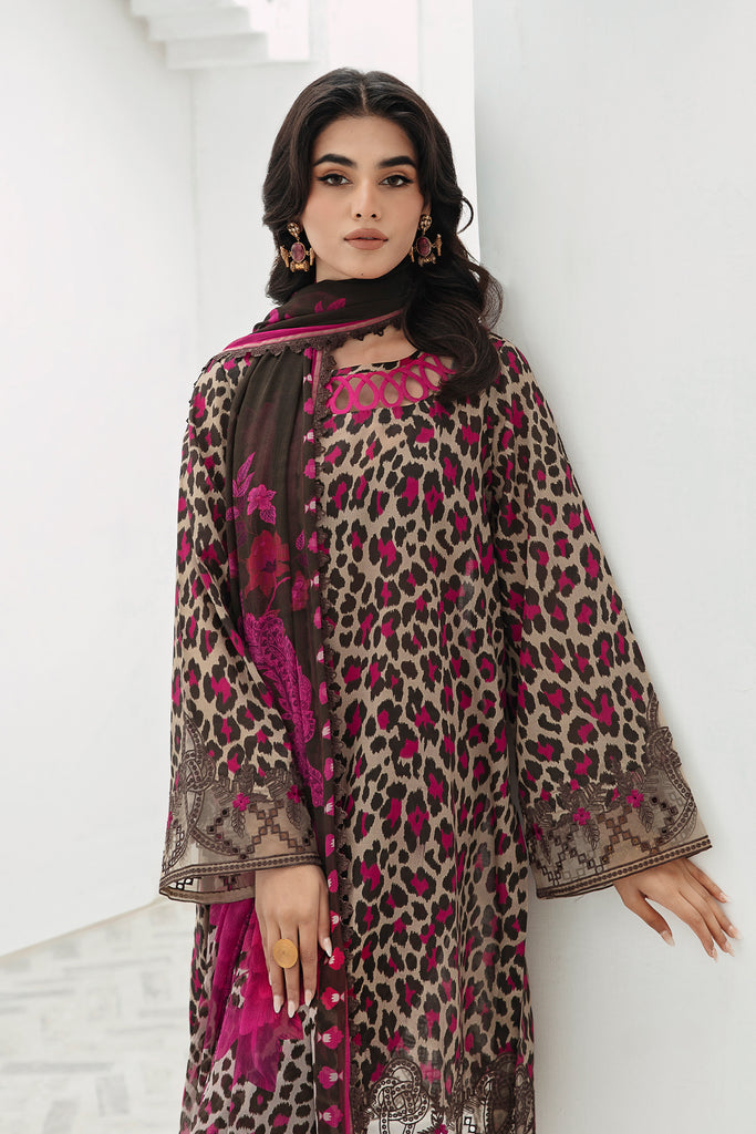 BAROQUE 3PC KARANDI PRINTED SHIRT WITH KARANDI PRINTED DUAPTTA AND TROUSER-1701