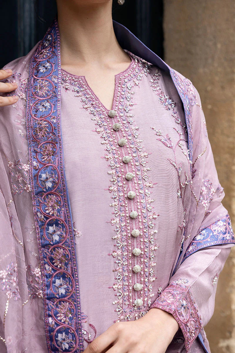 MUSHQ Dhanak 3PC Embroidered With Organza Embroidered Dupatta-126