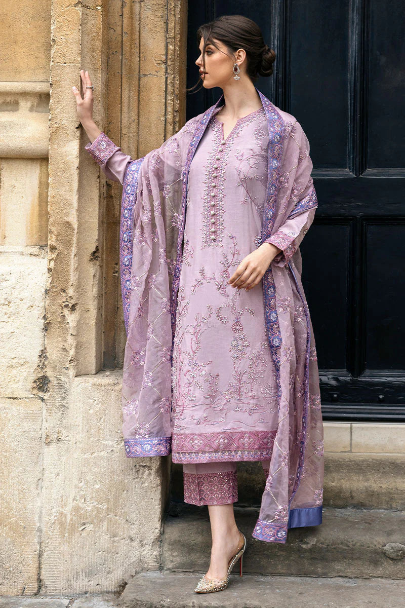 MUSHQ Dhanak 3PC Embroidered With Organza Embroidered Dupatta-126
