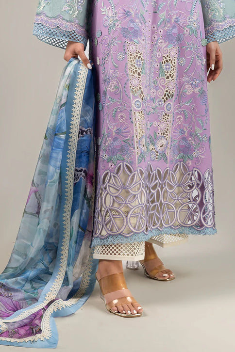 Lawn-3PC Embroidered Shirt with Digital Printed Jacquard Dupatta-1431