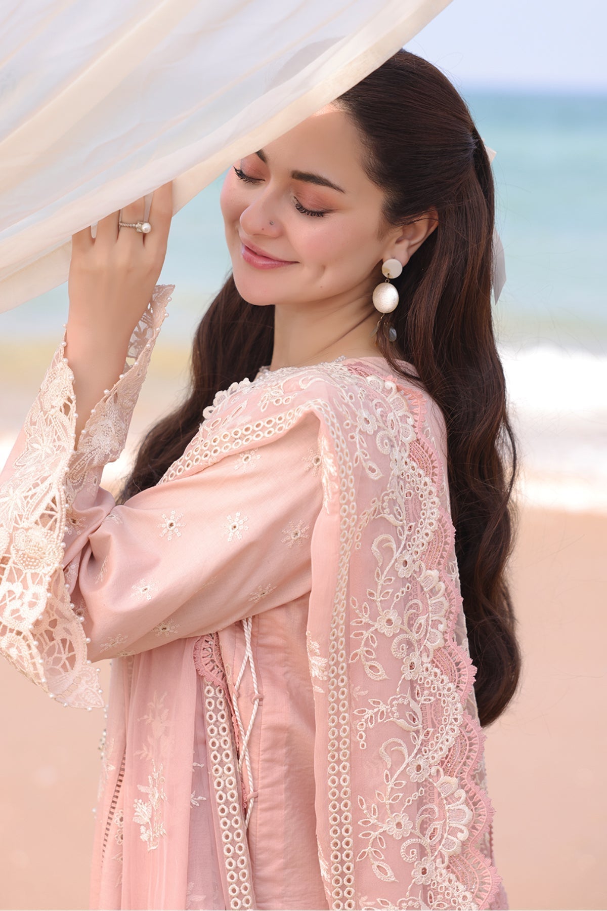 Lawn-3PC Embroidered Shirt with Organza Embroidered Dupatta-1427