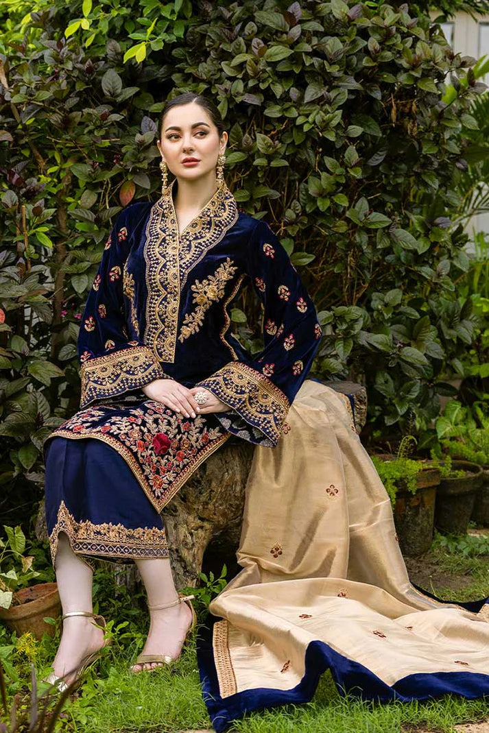 Velvet-3pc Embroidered with Masoori Embroidered Dupatta-954