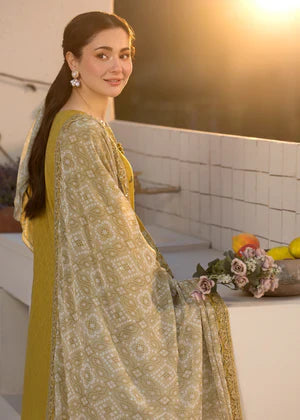 Lawn-3PC Embroidered Shirt with Digital Printed Jacquard Dupatta - 1324