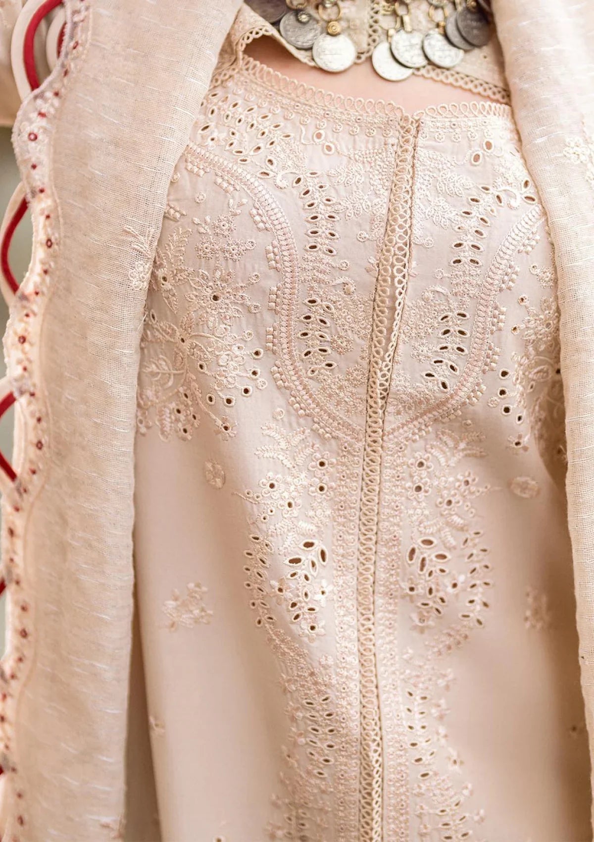 Lawn-3PC Embroidered Shirt with Organza Embroidered Dupatta-1357